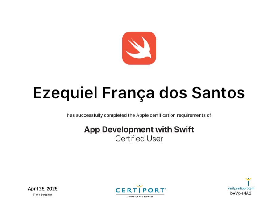 Preview of the App Development with Swift certification